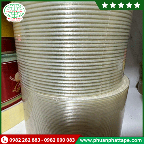 Băng keo sợi thủy tinh 2 sọc